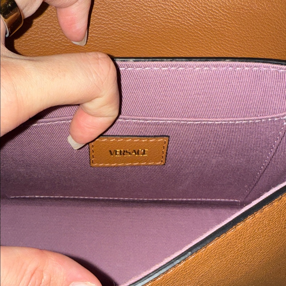 Versace Tan Crossbody Bag with Medusa Emblem - Picture 5 of 14